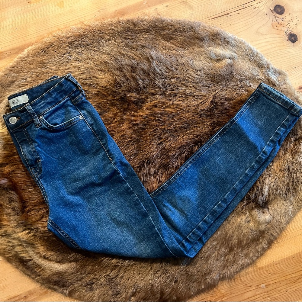 Topshop Dark Blue Skinny Jeans - Jamie